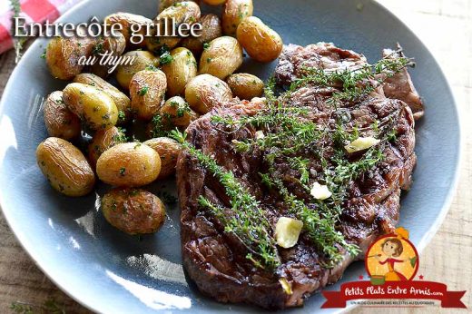 Entrecôte grillée au thym