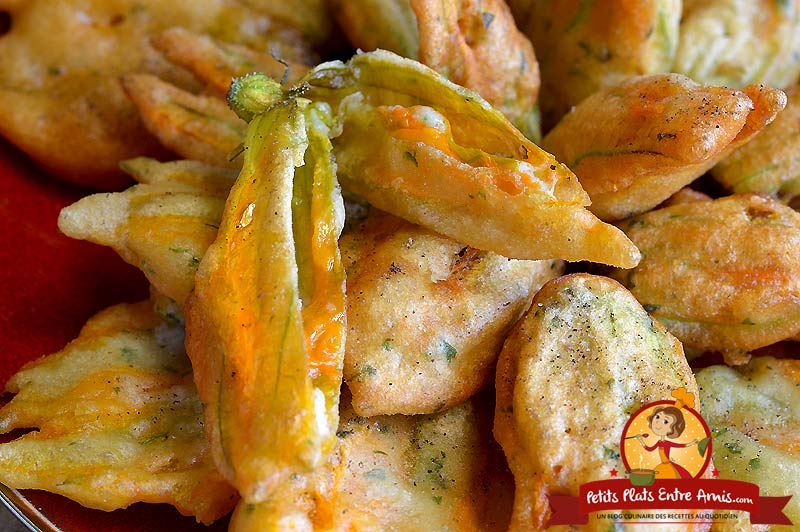 Quelle cuisson pour les beignets de fleurs de courgettes?