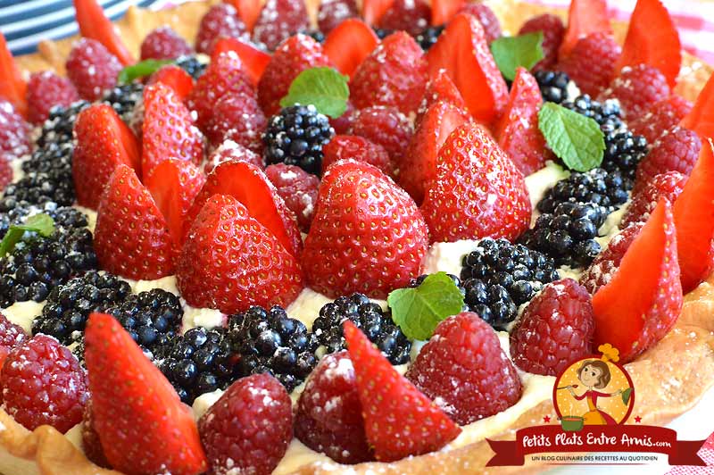 Recette de tarte aux fruits rouges et chantilly