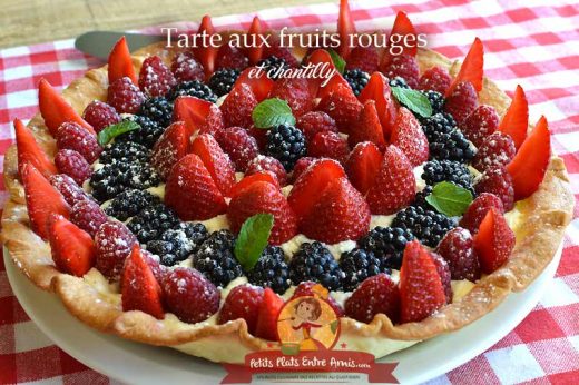 Tarte aux fruits rouges et chantilly