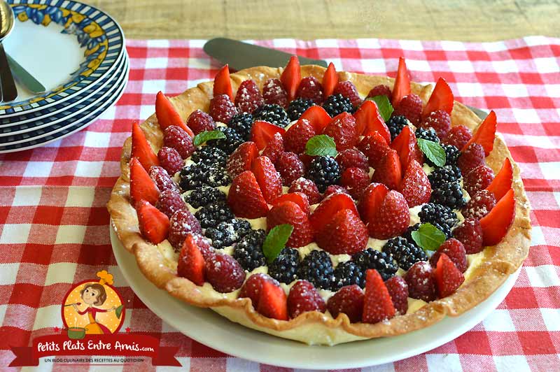 Tarte aux fruits rouges et chantilly la recette