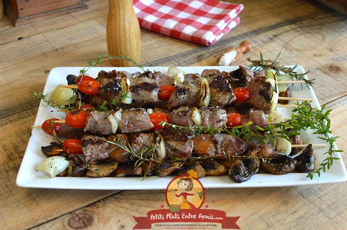 Brochettes de tende de tranche la recette