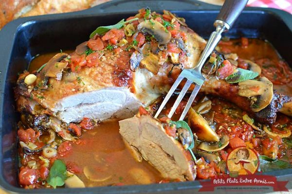 Cuisse de dinde aux tomates et champignons | Petits Plats Entre Amis