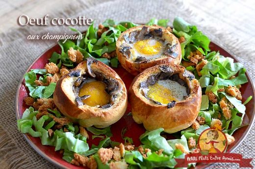 Oeuf cocotte aux champignons