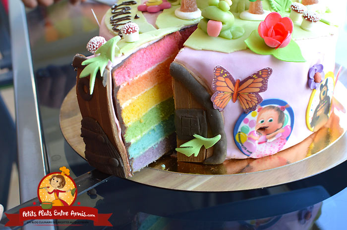 Rainbow cake Masha et Michka