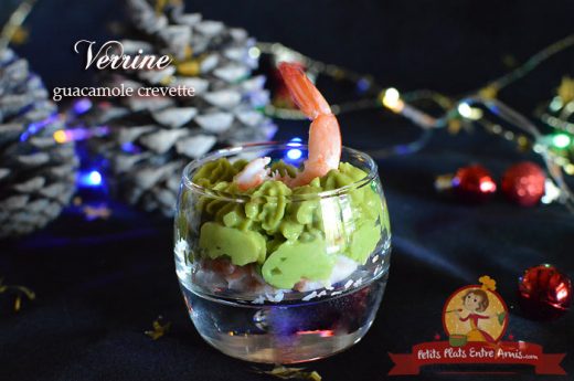 Verrine de guacamole et crevette