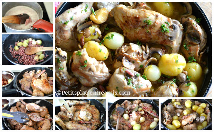 Cuisson lapin en gibelotte