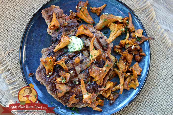 Entrecôte aux girolles la recette