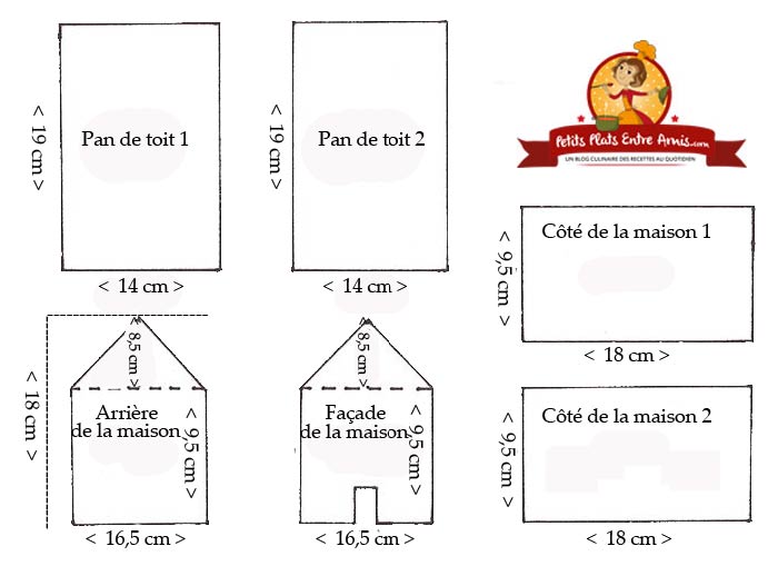 Plan de maison en pain d'épices