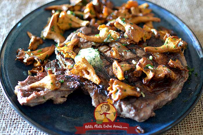 Recette entrecôte aux girolles