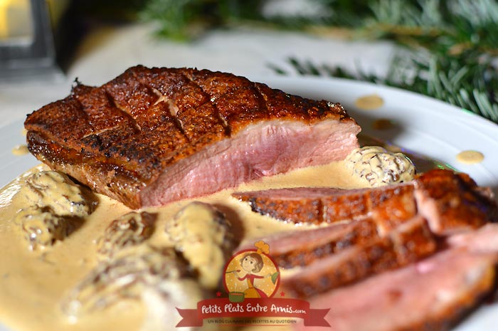 Recette de magret de canard aux morilles