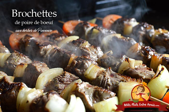 Brochette de poire de boeuf aux herbes de Provence