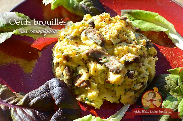 Oeufs brouillés aux champignons