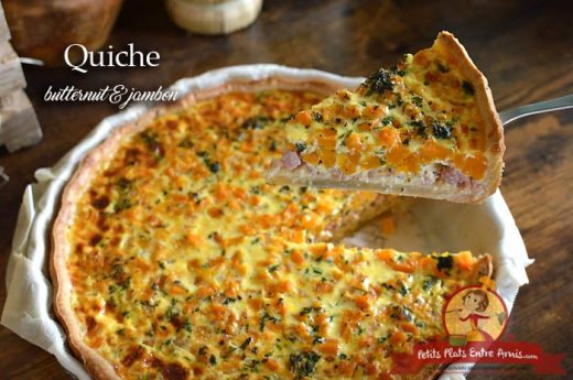 Quiche au butternut et jambon