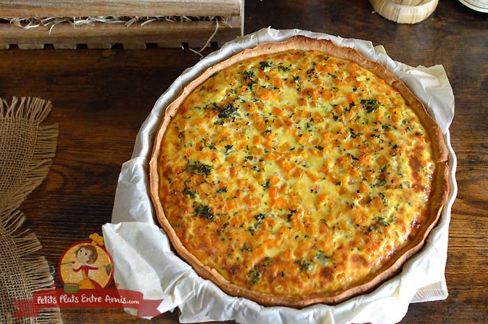 Quiche au butternut et jambon la recette