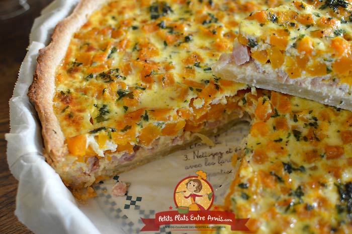 Recette de quiche au butternut et jambon