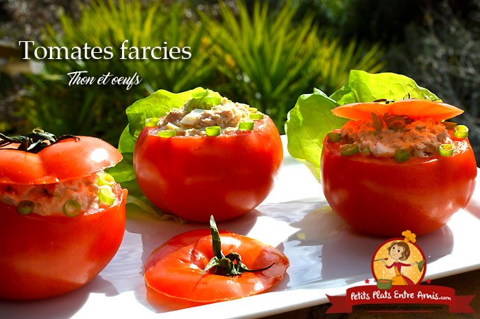 Tomates farcies au thon et oeuf 