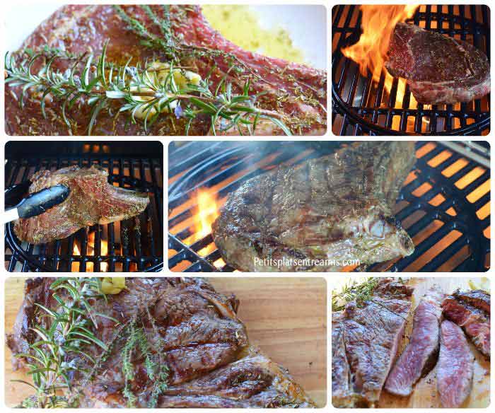 Cuisson côte de boeuf au barbecue