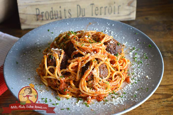 Spaghetti aux boulettes de viande la recette