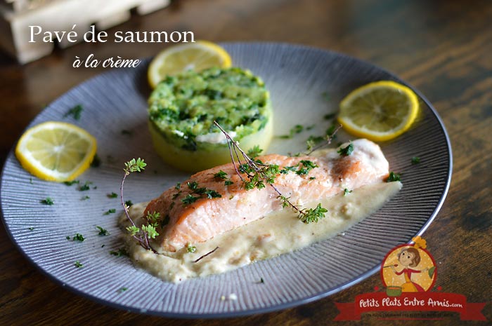 Pavé de saumon à la crème