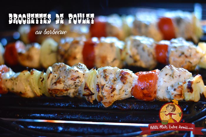 Brochettes de poulet au barbecue