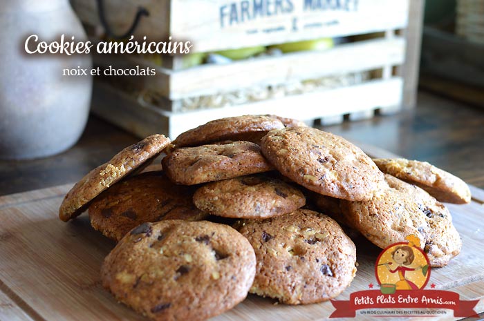 Cookies américains aux noix et chocolats