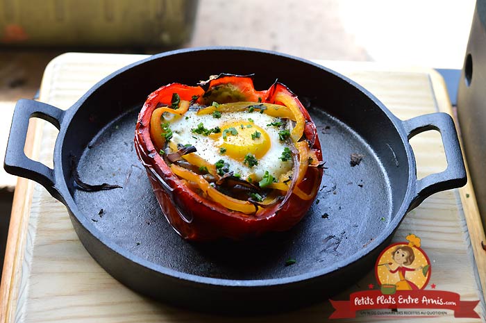 Oeuf cocotte en poivron la recette