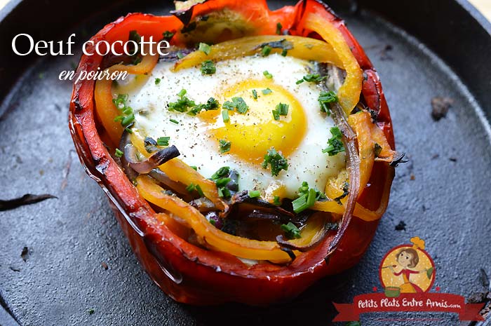 Oeuf cocotte en poivron