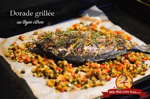 Dorade grillée au thym citron