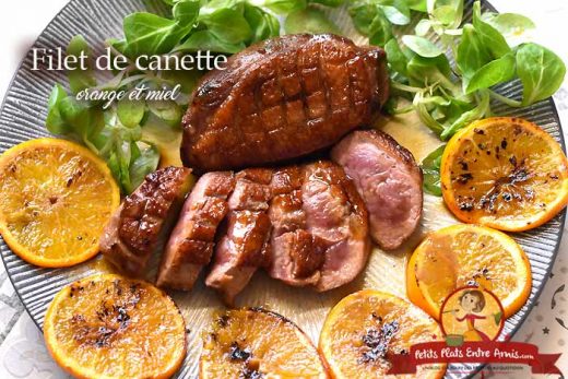 Filet de canette à l'orange et au miel