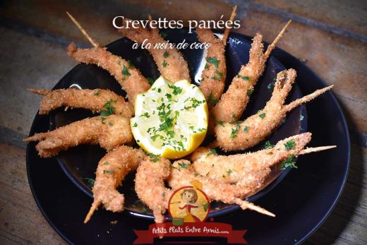 Crevettes panées à la noix de coco