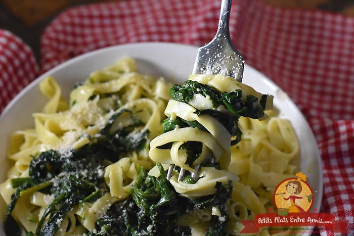 Cuisson tagliatelles aux épinards