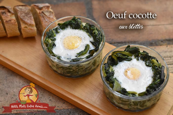 Oeuf cocotte aux blettes