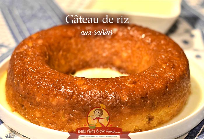 Gâteau de riz aux raisins