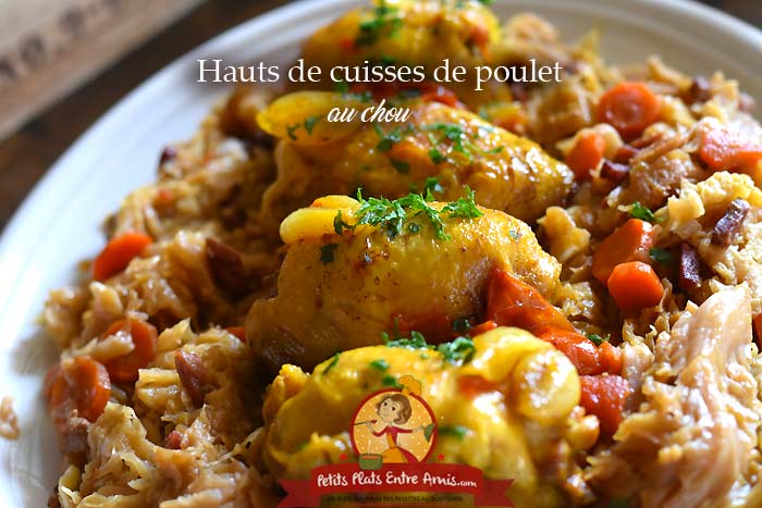 Hauts de cuisses de poulet au chou