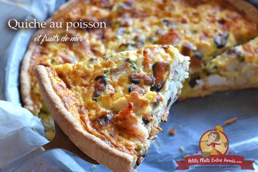 Quiche au poisson et fruits de mer