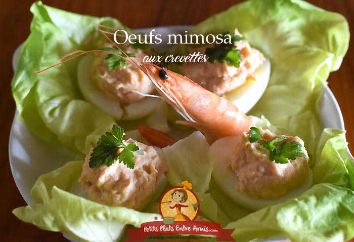 Oeufs mimosa aux crevettes