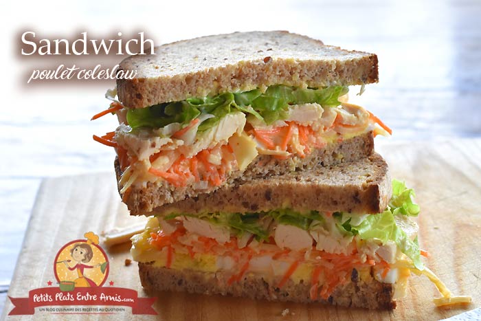 Sandwich poulet coleslaw