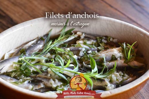 Filets d'anchois marinés à l'estragon