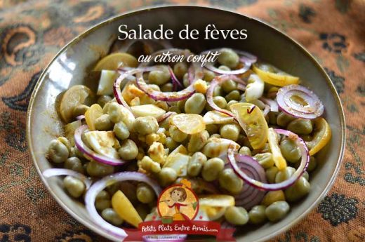 Salade de fèves au citron confit