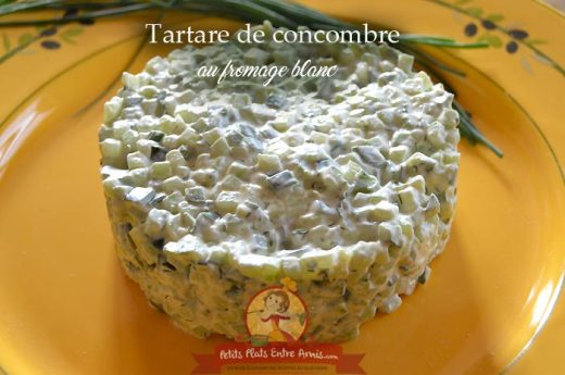 Tartare de concombre au fromage blanc