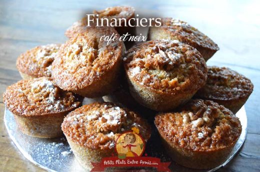 Financiers café et noix