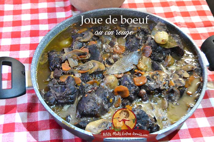 Joue de boeuf au vin rouge