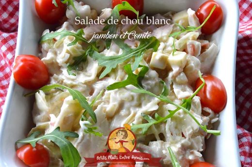 Salade de chou blanc, jambon et Comté