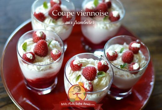 Coupe viennoise aux framboises