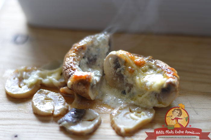 Cuisson champignons farcis aux fromage