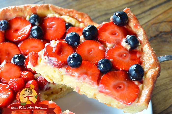 Cuisson tarte aux fraises et myrtilles