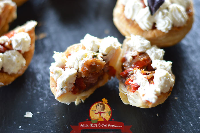 Ingrédients mini feuilletés aux légumes et chantilly de ricotta