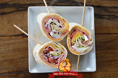 Brochettes apéritives wrap