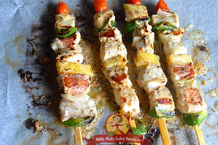 Recette brochettes aux 3 poissons